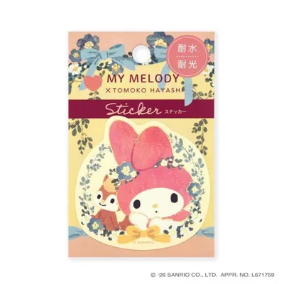 サンリオキャラクターズ x 林朋子 ダイカットシール ステッカー マイメロディ Sanrio クローズピン