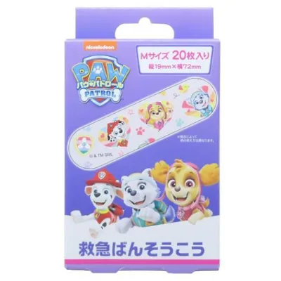 パウパトロール グッズ 絆創膏 アニメキャラクター 救急ばんそうこう Mサイズ 20枚入り 爆買