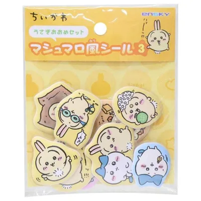 ちいかわ ダイカットシール マシュマロ風シール3 10個入り うさぎおおめセット エンスカイ