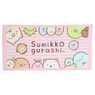 すみっコぐらし ジャガードビッグタオル バスタオル ボーダー サンエックス キャラクター 爆買