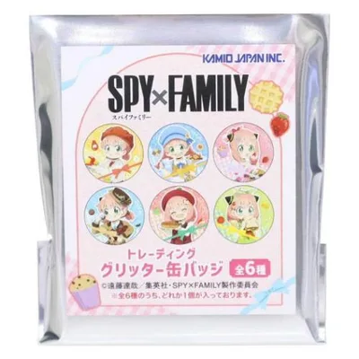 スパイファミリー グッズ 缶バッジ 少年ジャンプ アニメキャラクター トレーディンググリッター缶バッジ 全6種の内どれか1つ 爆買