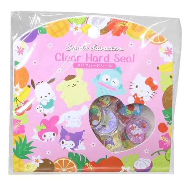 サンリオキャラクターズ フレークシール クリアハードシール トロピカルフルーツ Sanrio エムプラン