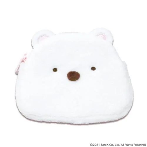 すみっコぐらし グッズ フェイスポーチ キャラクター モフモフポーチ しろくま 爆買