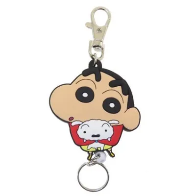クレヨンしんちゃん ラバーリールキーホルダー キーリング しんちゃん&シロ N2 アニメキャラクター 爆買