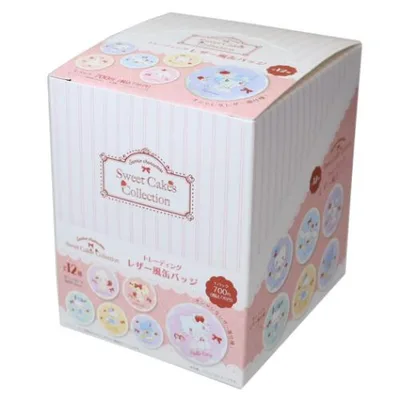 缶バッジ サンリオキャラクターズ トレーディングレザー風缶バッジ 全12種12個入セット Sanrio 爆買