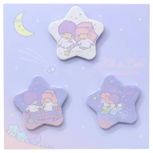 リトルツインスターズ 星型カンバッジ3個セット 缶バッジ 星空レトロ サンリオ キャラクター 爆買