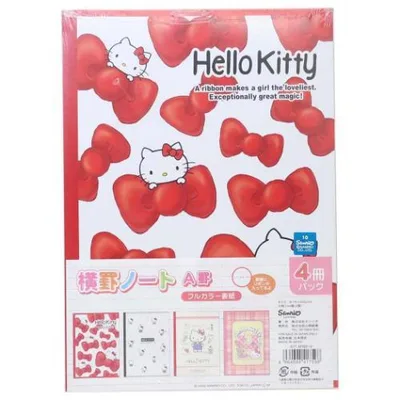 ハローキティ キャラクター 横罫ノート 4冊パックノート B5学習ノート セット K/T 4PNB-H サンリオ 爆買