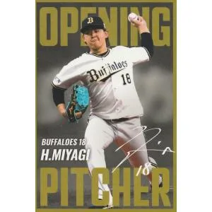 カルビー 2025プロ野球チップス第2弾 OP-11 宮城大弥(オリックス) 開幕投手カード