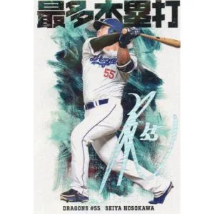 カルビー 2026プロ野球チップス第1弾 HR-10 細川成也(中日) チーム本塁打王カード ホロ箔サイン キラカード
