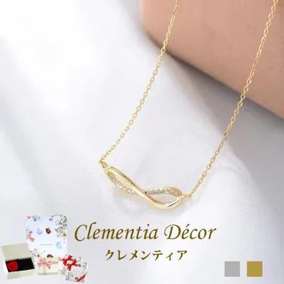 ネックレス レディース 40 50 60代 18k ゴールド プラチナ 仕上 普段使い 母の日 ギフト プレゼント 女性 インフィニティ ∞