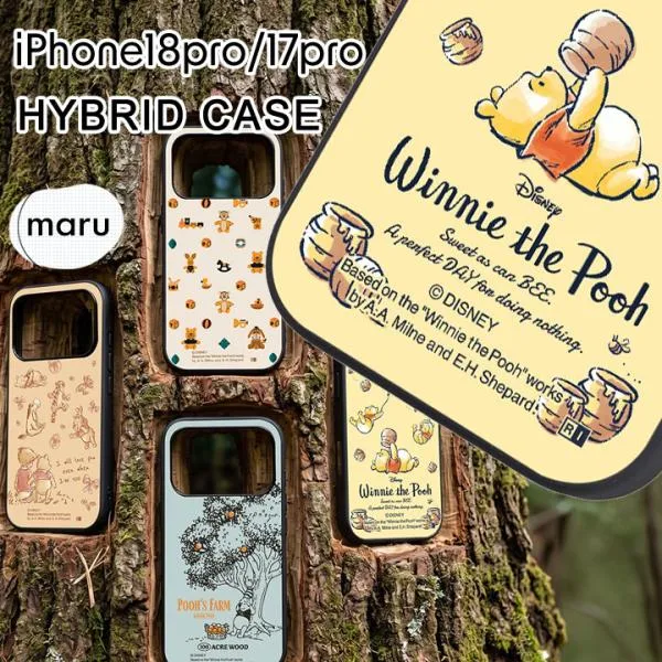 iPhone18pro iPhone17pro Case ตัวละครวินนี่เดอะพูห์ เคสสมาร์ทโฟน iPhone 18 Pro น่ารัก กันกระแทก ไฮบริด มีสไตล์ Disney