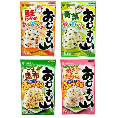 ミツカン おむすび山 ふりかけ 4種 詰め合わせセット(鮭わかめ/青菜/ごま昆布/焼きたらこ) 1000円 送料無料 ポイント消化