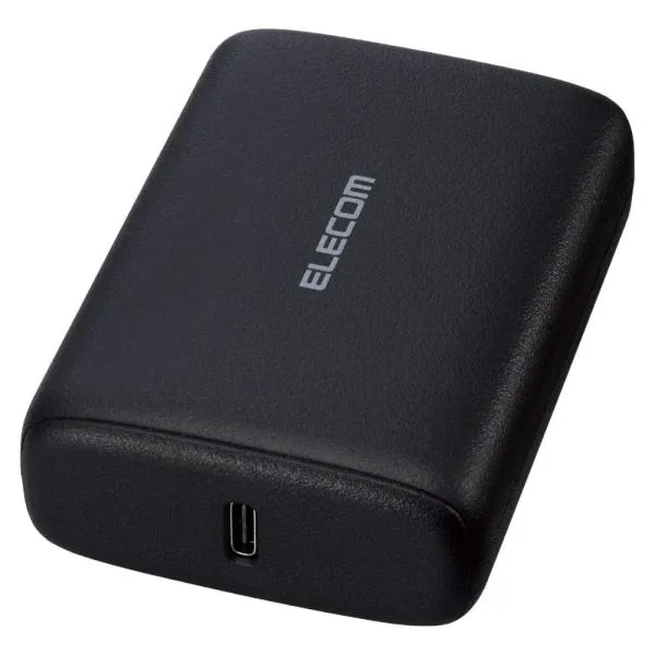 ELECOM エレコム コンパクト モバイルバッテリー DE-C70L-10000BK ( 10000mAh 30W出力 3A Type-Cx2 まとめて充電 ) ブラック