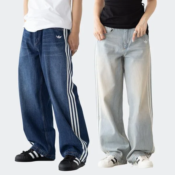 アディダス ビンテージ ダッドジーンズ デニム UB115 adidas Originals レディース メンズ バレルレッグ ヴィンテージ USED加工