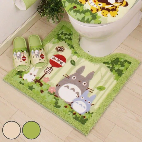 トイレマット 60×60cm となりのトトロ なかま トイレ マットトイレ トトロ ととろ ジブリ ( トイレ用マット 足元マット単品 滑りにくい )