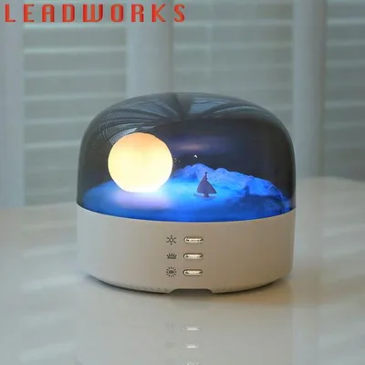 Lamp USB Rechargeable LED Diorama Moon Sea Tabletop Moon (Red Works Light Tabletop Light Night Light Indirect Lighting)