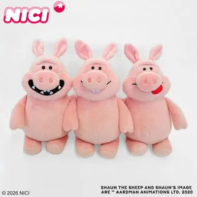 NICI イタズラブタ クラシック 25cm ぬいぐるみ ひつじのショーン ( ニキ ヌイグルミ ぶた ふわふわ アニマル グッズ かわいい キャラクター )