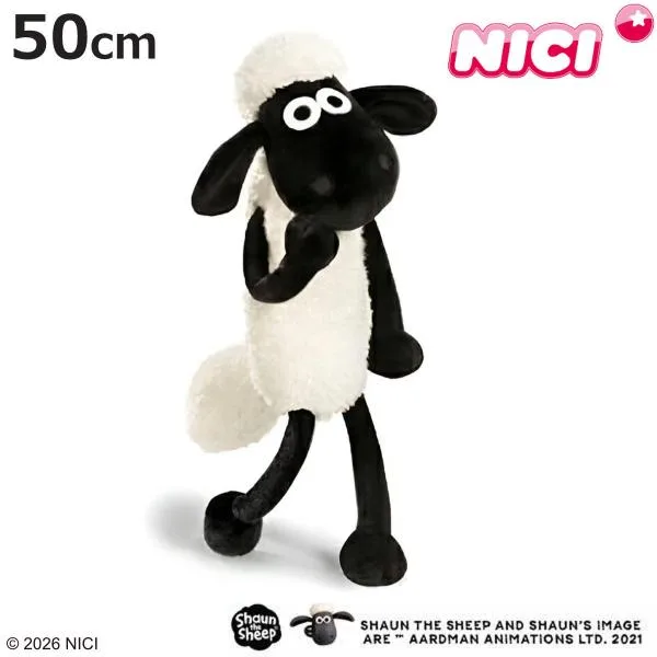NICI ショーン クラシック 50cm ぬいぐるみ ひつじのショーン ( ニキ ヌイグルミ 大きい ビッグサイズ ふわふわ アニマル グッズ かわいい キャラクター )