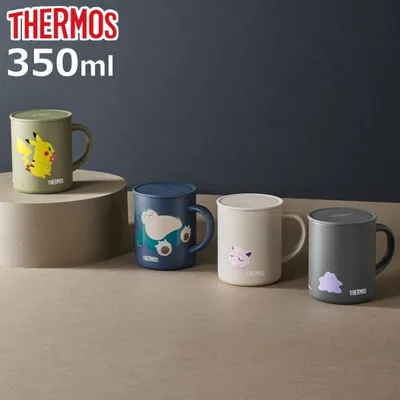 サーモス マグカップ 真空断熱マグカップ ( Thermos ポケモン ステンレスマグカップ 350ml 蓋付き マグ カップ 保温 保冷 )