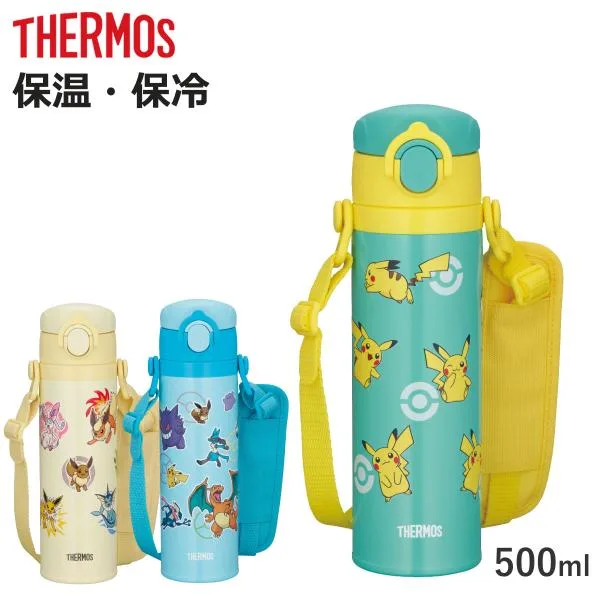サーモス 真空断熱キッズケータイマグ ポケモン ( THERMOS 保温 保冷 ワンタッチ 直飲み スポーツドリンク対応 子供 )
