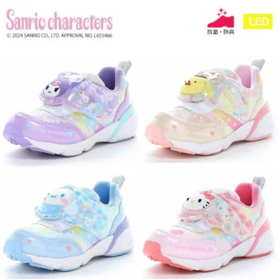 ムーンスター サンリオ キャラクターシューズ SA C040LE クロミ ポムポムプリン シナモロール ハローキティ 子供靴 光る靴 女児 抗菌防臭