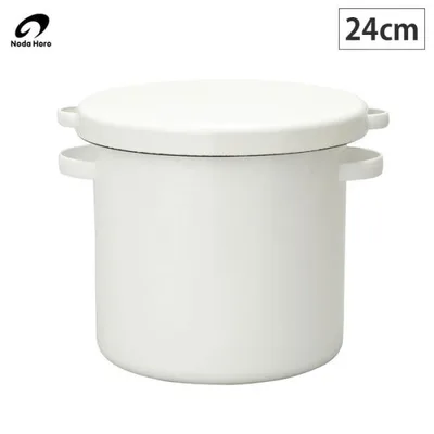 野田琺瑯 ラウンドストッカー24cm ホーロー容器 WRS-24 ホーロー 琺瑯 保存容器 米びつ キッチンツール キッチン用品