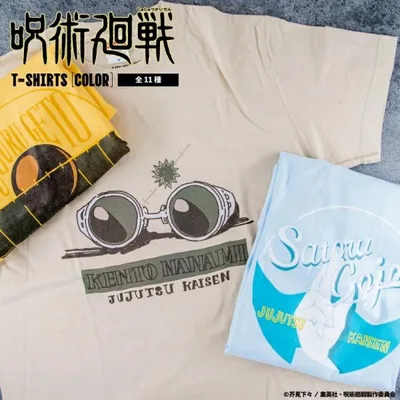 呪術廻戦 Tシャツ メンズ レディース 綿100% カラーTシャツ 呪術廻戦 グッズ 選べるキャラ ステッカー風デザイン