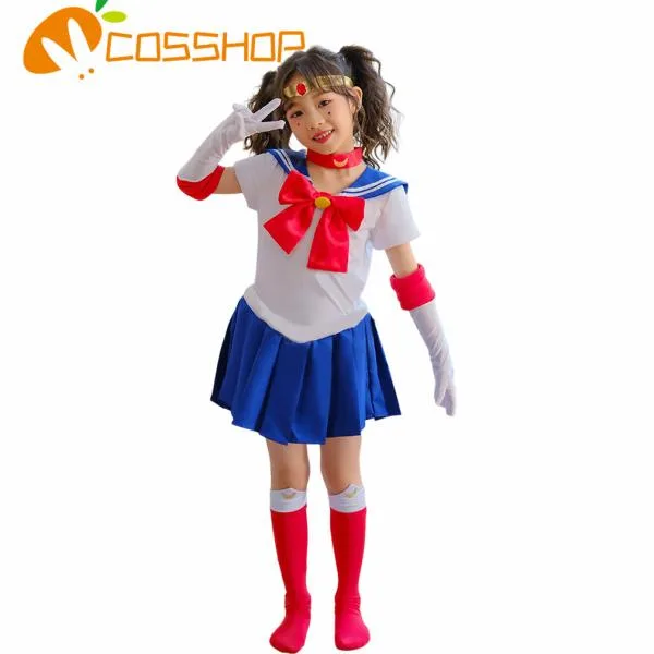 美少女戦士セーラームーン 月野うさぎ 子供 風 コスプレ衣装 イベント 演出服 変装COS Cosplay