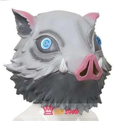 実物撮影 鬼滅の刃 嘴平伊之助 はしびらいのすけ 猪 仮面 お面 コスプレ道具 舞台 ハロウィン クリスマス 学園祭