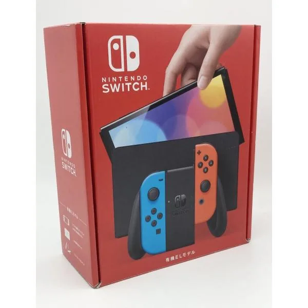 【中古 動作確認済】 Nintendo Switch(有機ELモデル) Joy-Con(L) ネオンブルー/(R) ネオンレッド