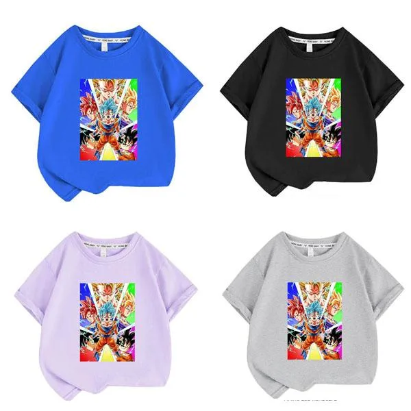 ドラゴンボール 風 孫悟空 子供服 半袖Tシャツ 男の子 女の子 子ども服 小学生 誕生日用品 家族服ー 感謝祭の日 子供へのギフト 100CM-160CM