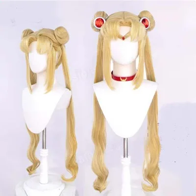 美少女戦士セーラームーン セーラームーン コスプレ ウィッグ+髪飾り 激安 WIG 高温耐熱 イベント クリスマス ハロウィン仮装 文化祭