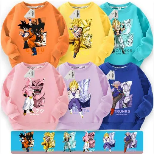 長袖 スキビ ゲーム ドラゴンボール グッズ パーカー 春秋 トップス キッズ 子供服 誕生日 男の子 女の子 100-160cm薄め仕様