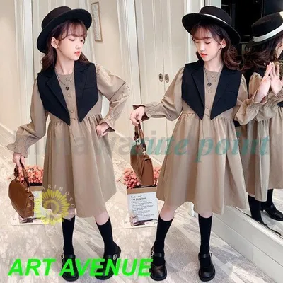 子供服 ワンピース 女の子 韓国子供服 秋服 長袖 シャツワンピース キッズ ダンス衣装 子供ドレス 結婚式 誕生日 七五三 お姫様 ベビー服 おしゃれ 可愛い 160