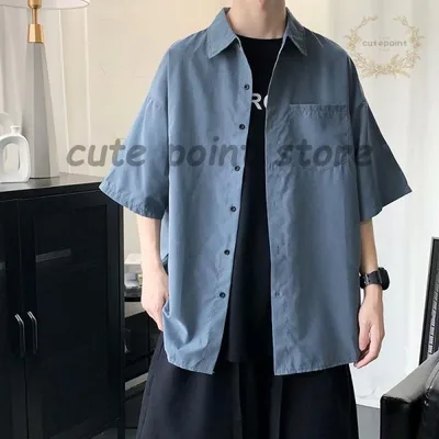 半袖シャツ メンズ 40代 50代 無地 カジュアルシャツ ゆったりシャツ 開襟シャツ 部屋着 父の日 プレゼント