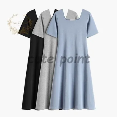 ワンピース レディース ロングワンピース Tシャツワンピース マキシワンピース 半袖ワンピース トップス ゆったり 薄手 サマーワンピース