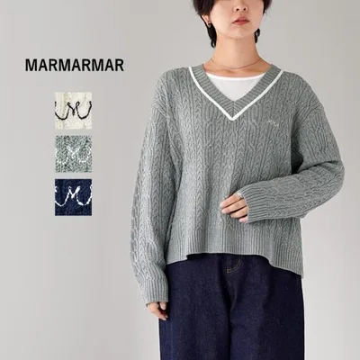 MARMARMAR(マーマーマー) ケーブルニット ワイドプルオーバー / レディース 長袖 セーター