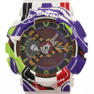 CASIO カシオ G-SHOCK ANALOG-DIGITAL エヴァンゲリオンコラボ GA-110EVA30-7AJR 腕時計 樹脂 マルチ/デジタル文字盤 メンズ【中古】472