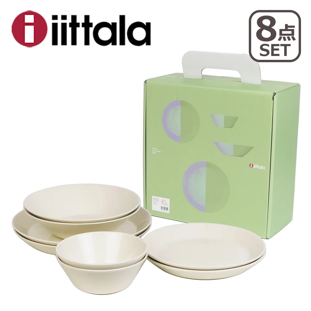 【並行輸入品】イッタラ ティーマ スターターセット 8点 ホワイト iittala 食器 ボウル 皿