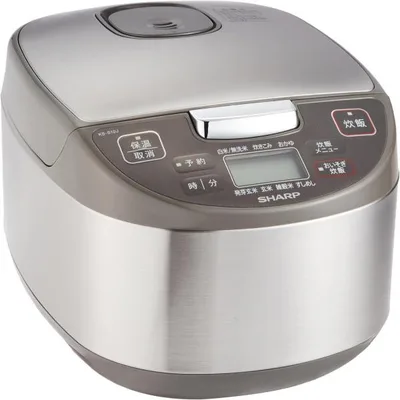 【在庫有・即納】シャープ 炊飯器 マイコン方式 5.5合 黒厚釜 球面炊き シルバー KS-S10J-S