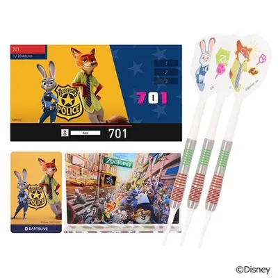 Disney Collection <Disney Zootopia>”DARTS SET” (ダーツ バレル ダーツセット)