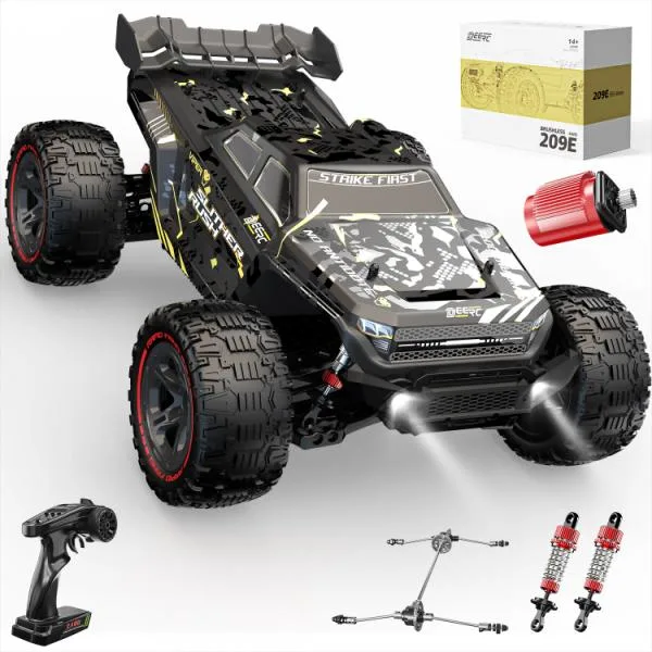 DEERC ラジコン オフロード ラジコンカー 大人向け 4WD 四輪駆動 1/10スケール 時速55KM/H 高速 車 リモコンカー 大型 防振 充電式 子供 男の子 おもちゃ