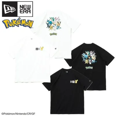 NEWERA ニューエラ 半袖 Tシャツ 半袖Tシャツ ポケモン コラボ ポケットモンスター ピカチュウ イーブイ ブイズ プリント 綿 ユニセックス