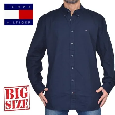 大きいサイズメンズ TOMMY HILFIGER トミーヒルフィガー 長袖シャツ ワンポイント ボタンダウン XXL
