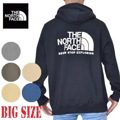 SALE ノースフェイス 大きいサイズ メンズ パーカー プルオーバー 裏起毛 スウェット バックプリント USAモデル XL XXL