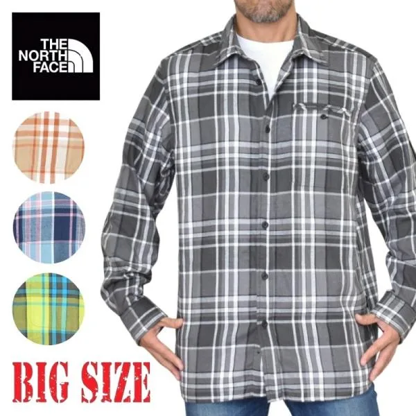 Large Size Men's North Face Long Sleeve Plaid Woven Shirt USA Model THE NORTH FACE JUNCTION WOVEN SHIRT XL XXL