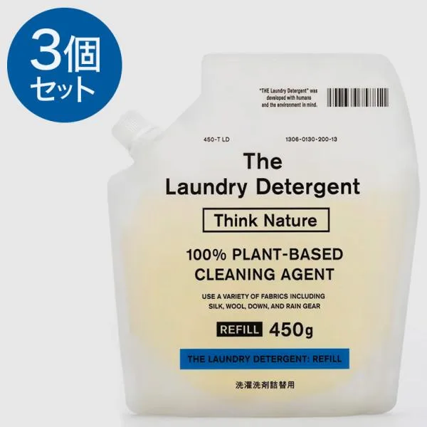 3個セット THE 洗濯洗剤 Think Nature 詰め替え ウール、シルク、麻、ダウンも洗える液体洗剤 ラベンダー 柔軟剤不要 敏感肌 赤ちゃん 肌着 エコ すすぎゼロ