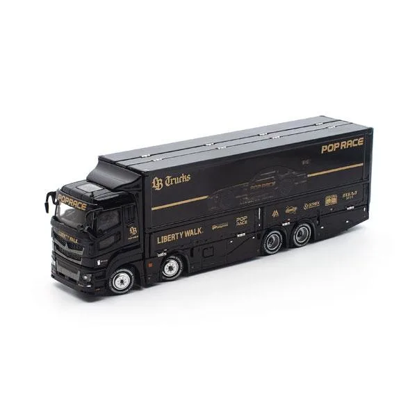 送料無料◆POP RACE 1/64 LBWK トラック ブラック ミニカー PR640557 【未定予約】