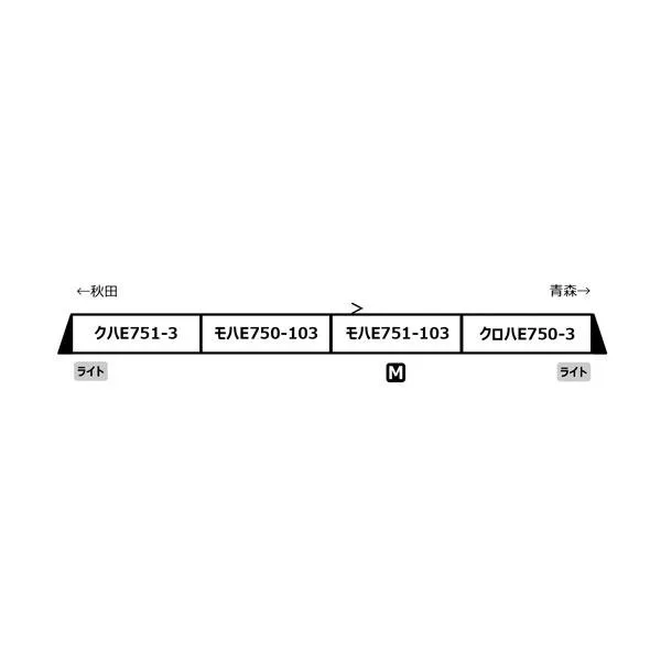 送料無料◆A5823 マイクロエース E751系 特急「スーパーつがる」 4両セット Nゲージ 鉄道模型 【未定予約】