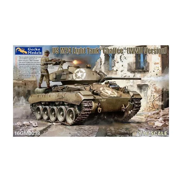 送料無料◆ゲッコー・モデル 1/16 WWII 米軍 M24 チャーフィー軽戦車 プラモデル GEC16GM0038 【8月予約】